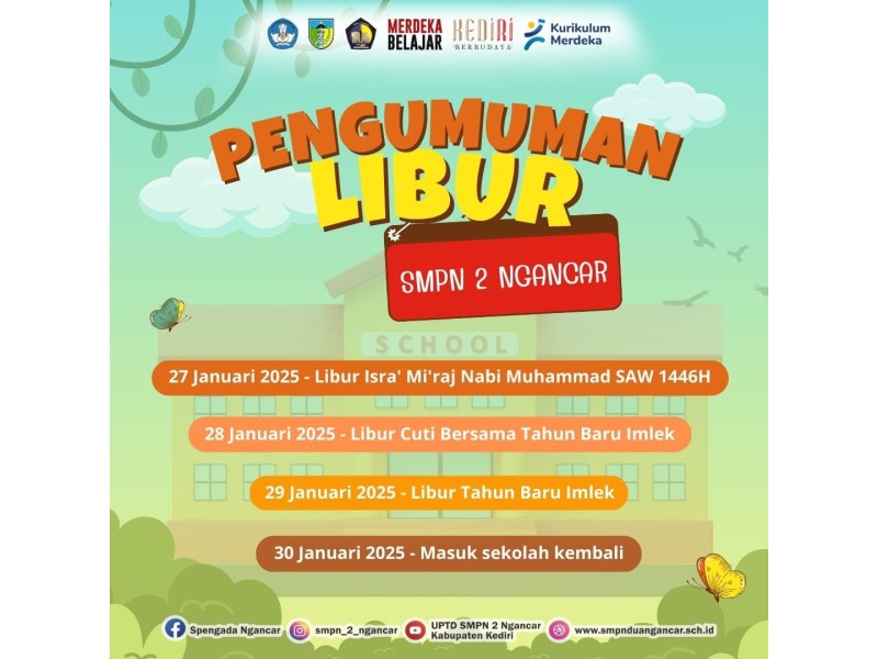 Pengumuman Libur Isra Miraj,Imlek dan Cuti Bersama Januari 2025