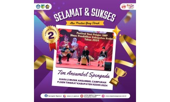 SMP Negeri 2 Ngancar Sukses Raih Juara 2 Tingkat Kabupaten Kediri Cabang Musik Ansambel Campuran di Ajang FLS2N 2024