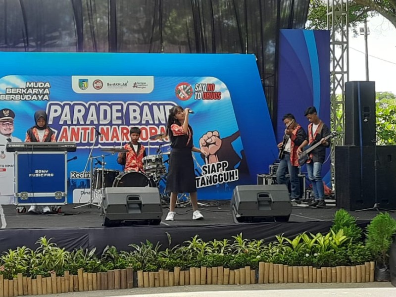 Berbakat! Band SMPN 2 Ngancar Raih Juara Parade Band Se-Kabupaten Kediri